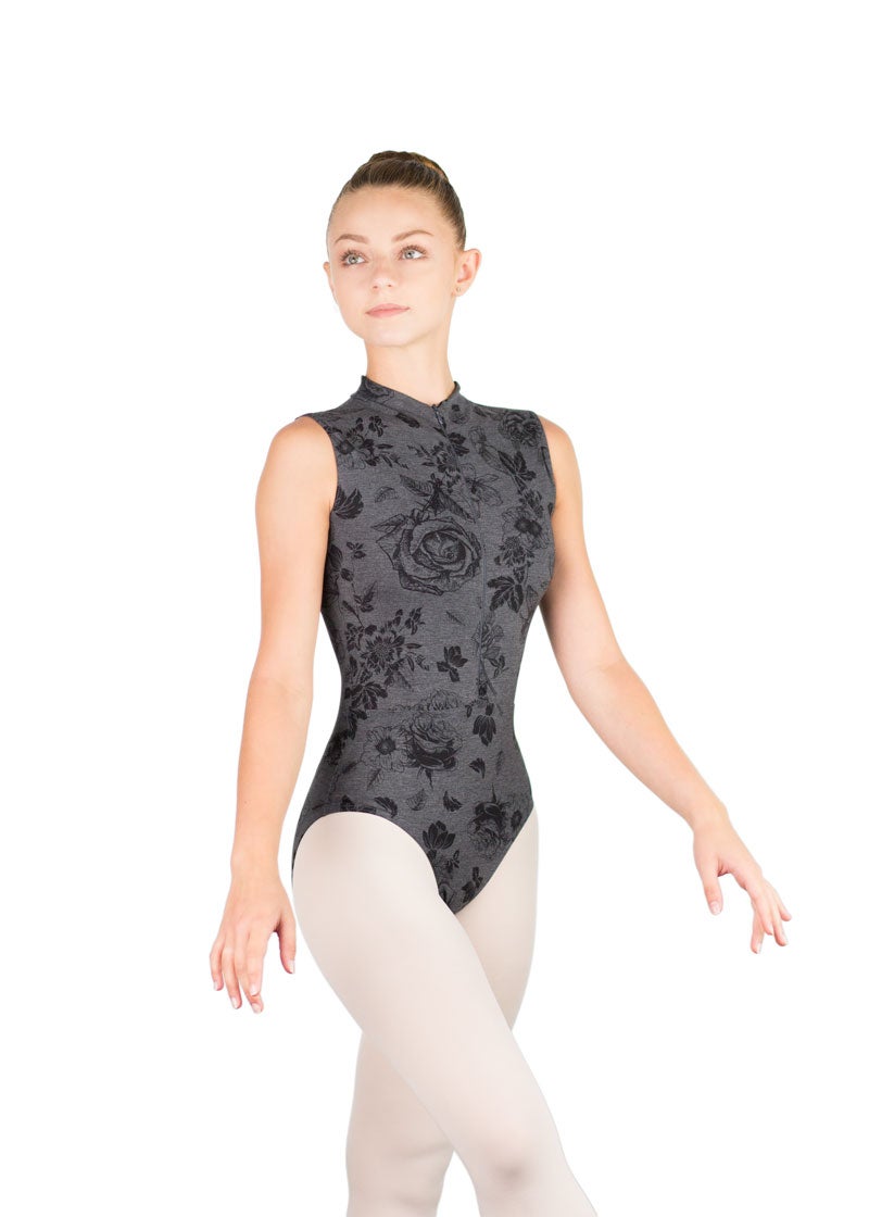 BALLET ROSA ZOE ADULT HIGH NECK ZIP FRONT FULL BACK LEOTARD Contra